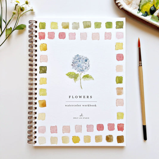 🎨 Flowers Watercolor Workbook – Paint, Practice & Play