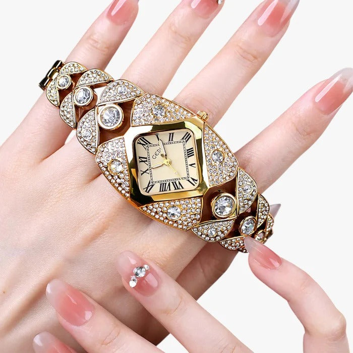 Luxury Full Diamond Bangle Bracelet Watch