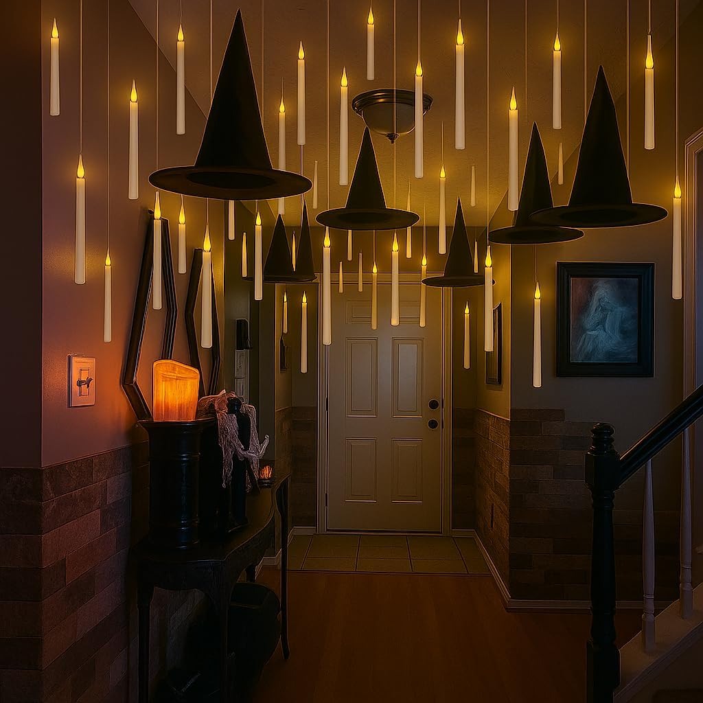 👻 Halloween Magic Floating LED Flameless Candles 🎃