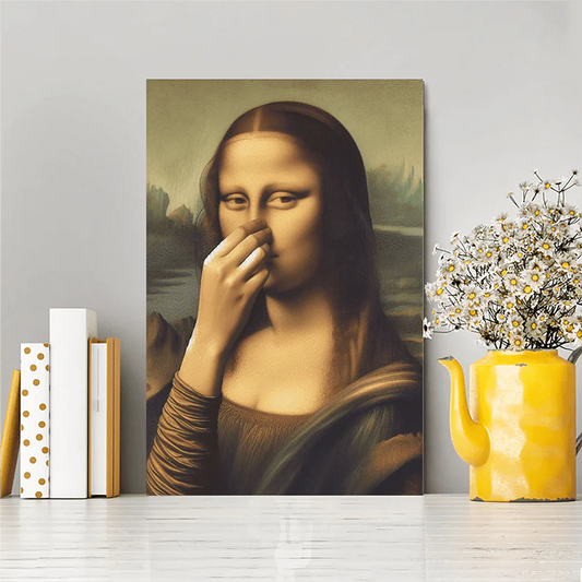 Funny Mona Lisa Bathroom Art – Vintage Toilet Humor Wall Decor