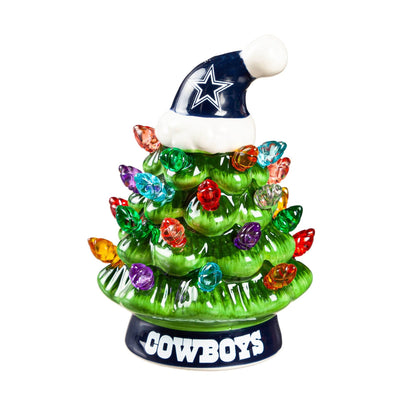 🎄 Dallas Cowboys 2-Pack Ceramic LED Christmas Tree Set