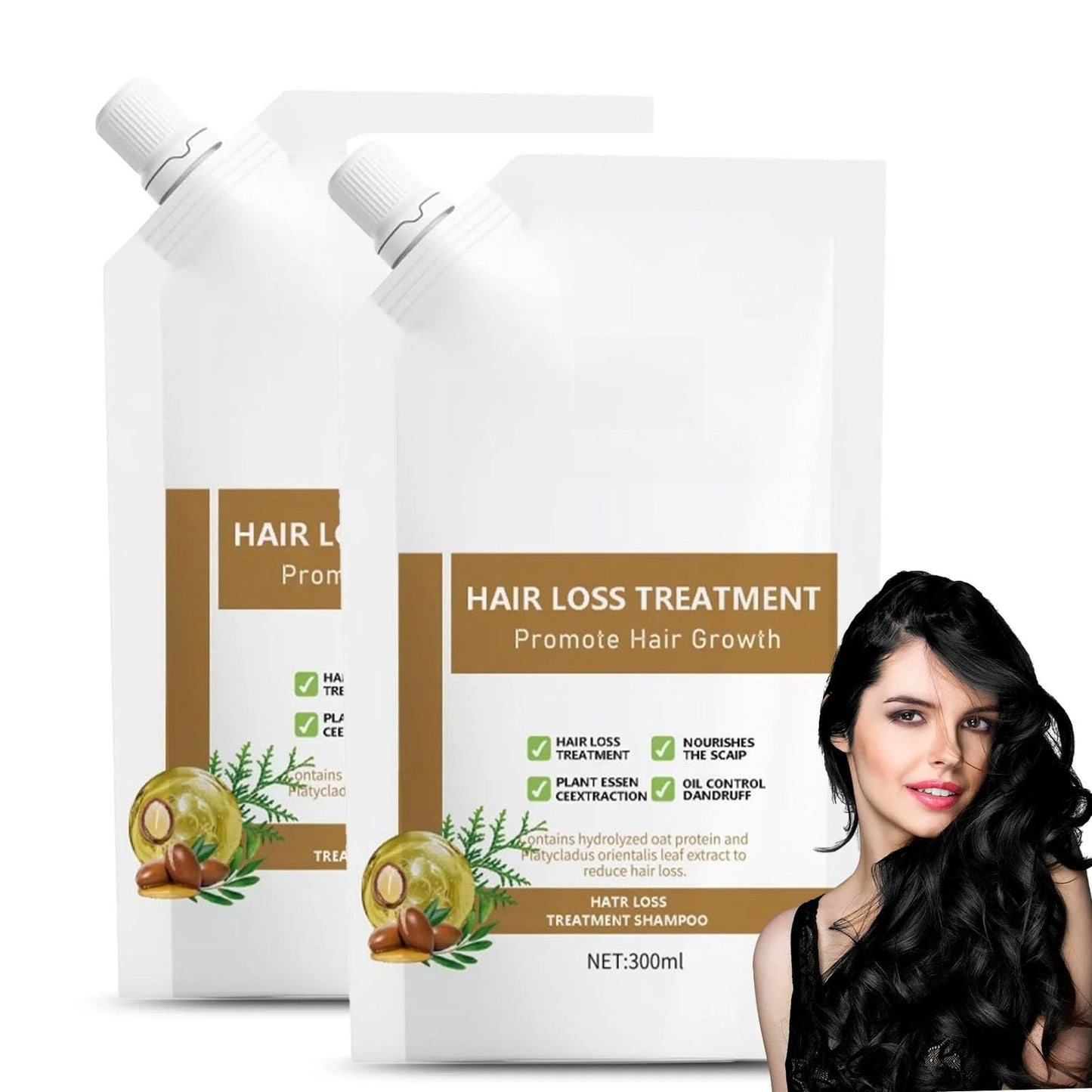 Anti-Hair Fall Hair Loss Treatment Shampoo (2 PCS)