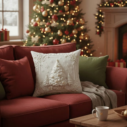3D Christmas Velvet Pillow Covers – 4-Piece Set