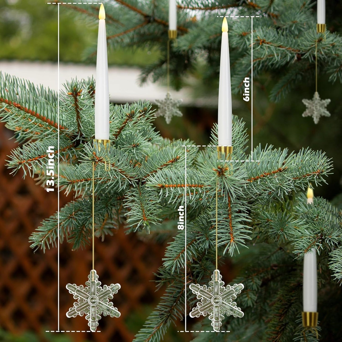 Christmas LED Candle Ornaments – Remote-Control Holiday Lights (6/12/18PCS)