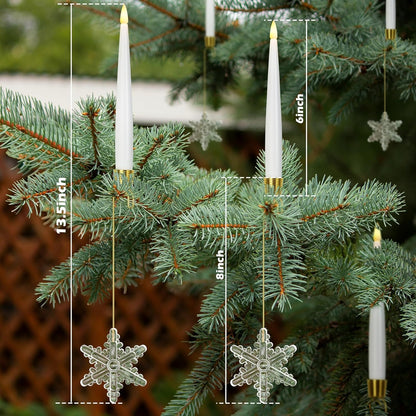Christmas LED Candle Ornaments – Remote-Control Holiday Lights (6/12/18PCS)