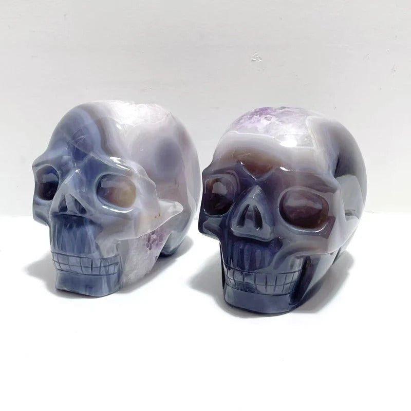 Hot Lava Crystal Hand-Carved Crystal Skull Sculpture | Natural Gemstone Art