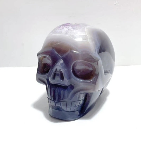 Hot Lava Crystal Hand-Carved Crystal Skull Sculpture | Natural Gemstone Art