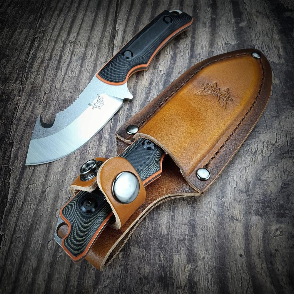⚔️BM 15018 Hunt Saddle Mountain Skinner with Leather Sheath