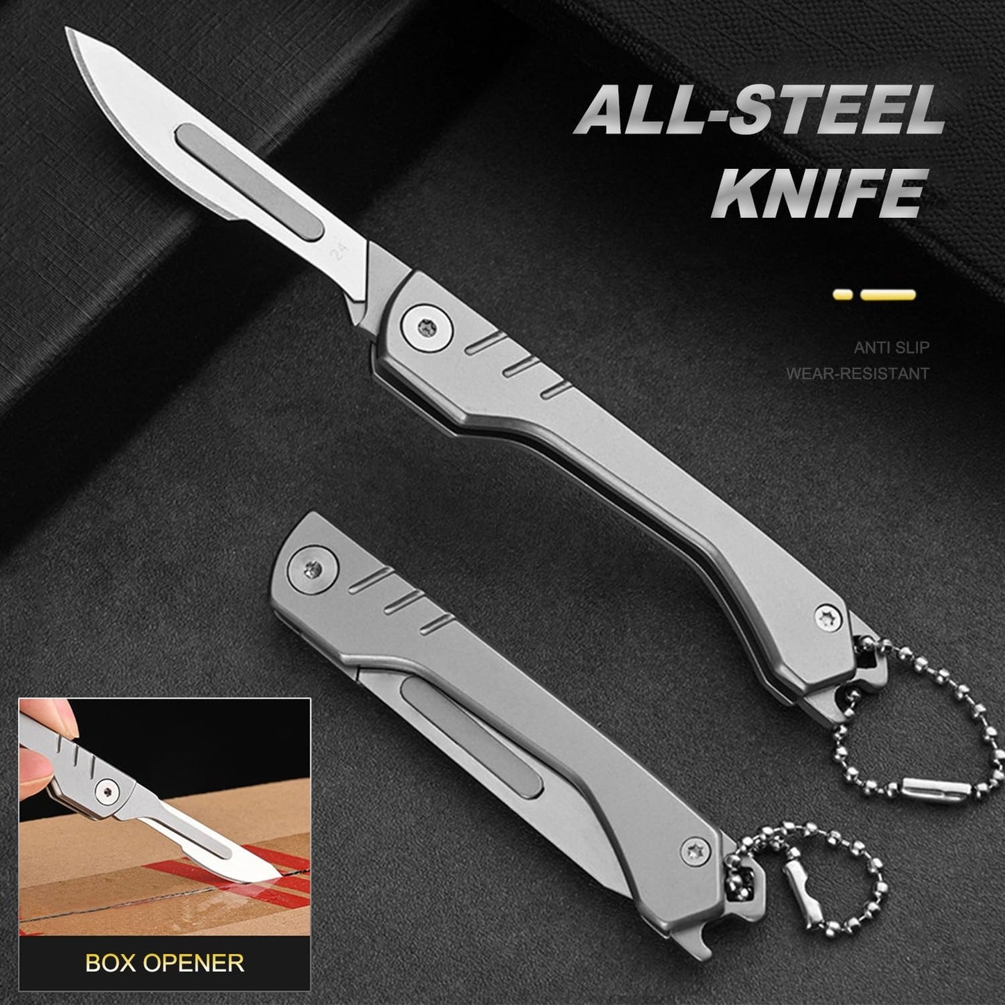 ⚔️Folding Scalpel Tool with 10pcs Replaceable Blades