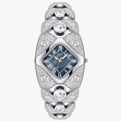 Luxury Full Diamond Bangle Bracelet Watch