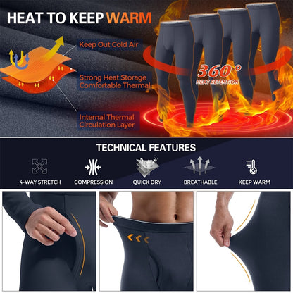 Men’s Fleece-Lined Thermal Pants