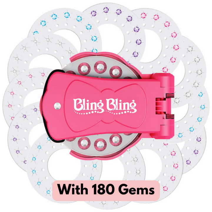 Gemstone Hair Styling Tool Kit – Quick, Safe & Fun Hair Sparkle Maker for All Ages