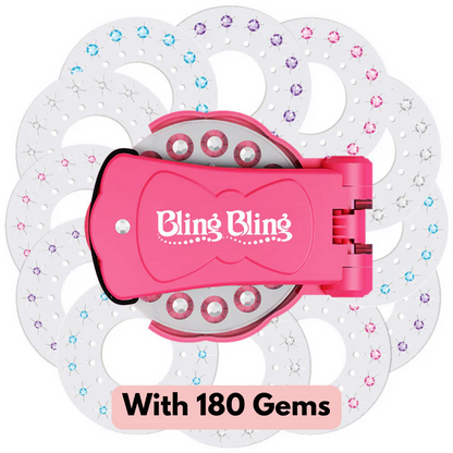 Gemstone Hair Styling Tool Kit – Quick, Safe & Fun Hair Sparkle Maker for All Ages