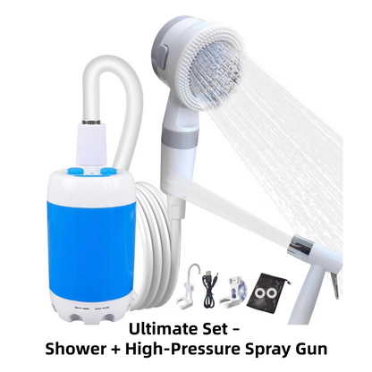 Portable Camping Shower Pump – Rechargeable Outdoor Shower Anywhere