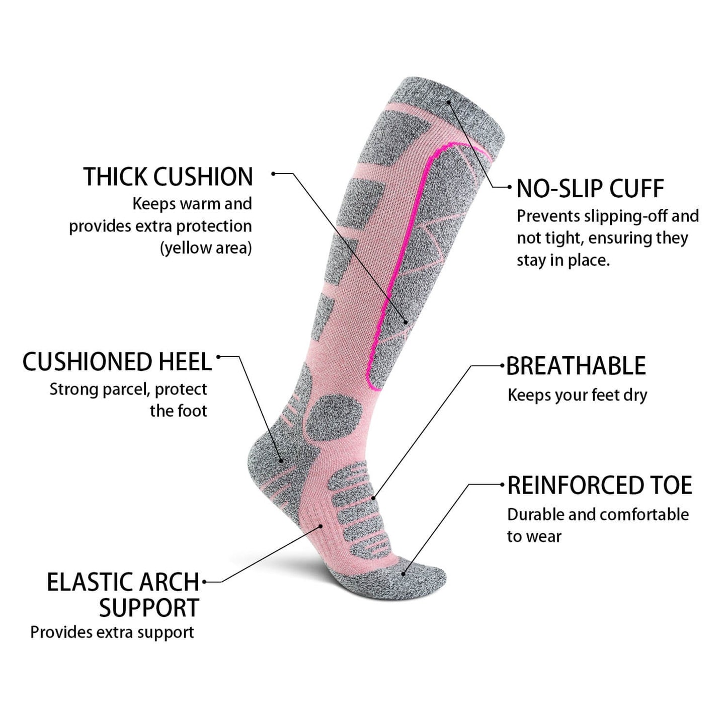 Rechargeable Electric Heated Socks with 2200mAh Power Bank – Winter Foot Warmers