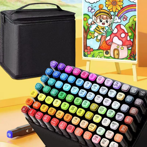 Dual Tip Alcohol Marker Pen Set – 24/36/48/60 Colors for Art, DIY Crafts & Easter Gifts