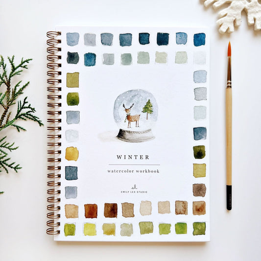 🎨 Winter Watercolor Workbook – Paint, Practice & Play