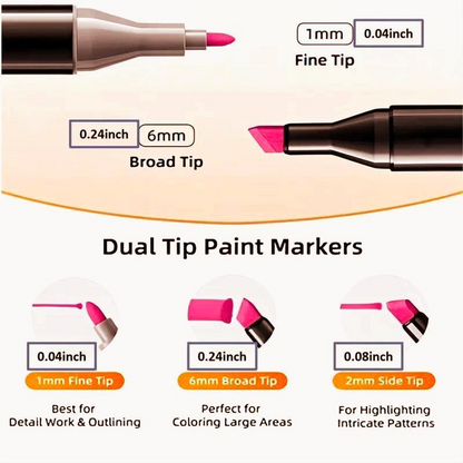 Dual Tip Alcohol Marker Pen Set – 24/36/48/60 Colors for Art, DIY Crafts & Easter Gifts