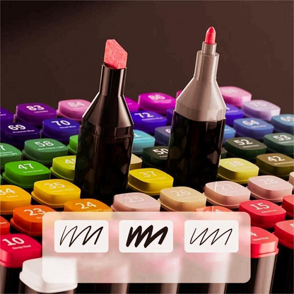 Dual Tip Alcohol Marker Pen Set – 24/36/48/60 Colors for Art, DIY Crafts & Easter Gifts