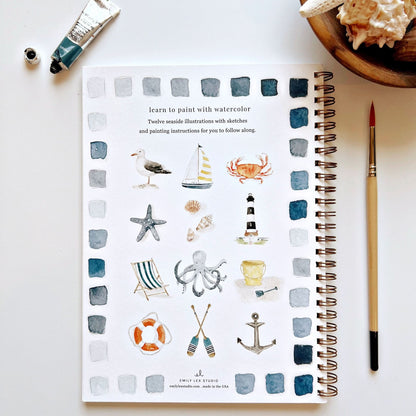 🎨 Seaside Watercolor Workbook – Paint, Practice & Play