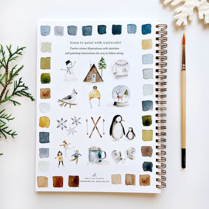 🎨 Winter Watercolor Workbook – Paint, Practice & Play