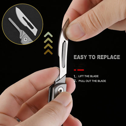 ⚔️Folding Scalpel Tool with 10pcs Replaceable Blades