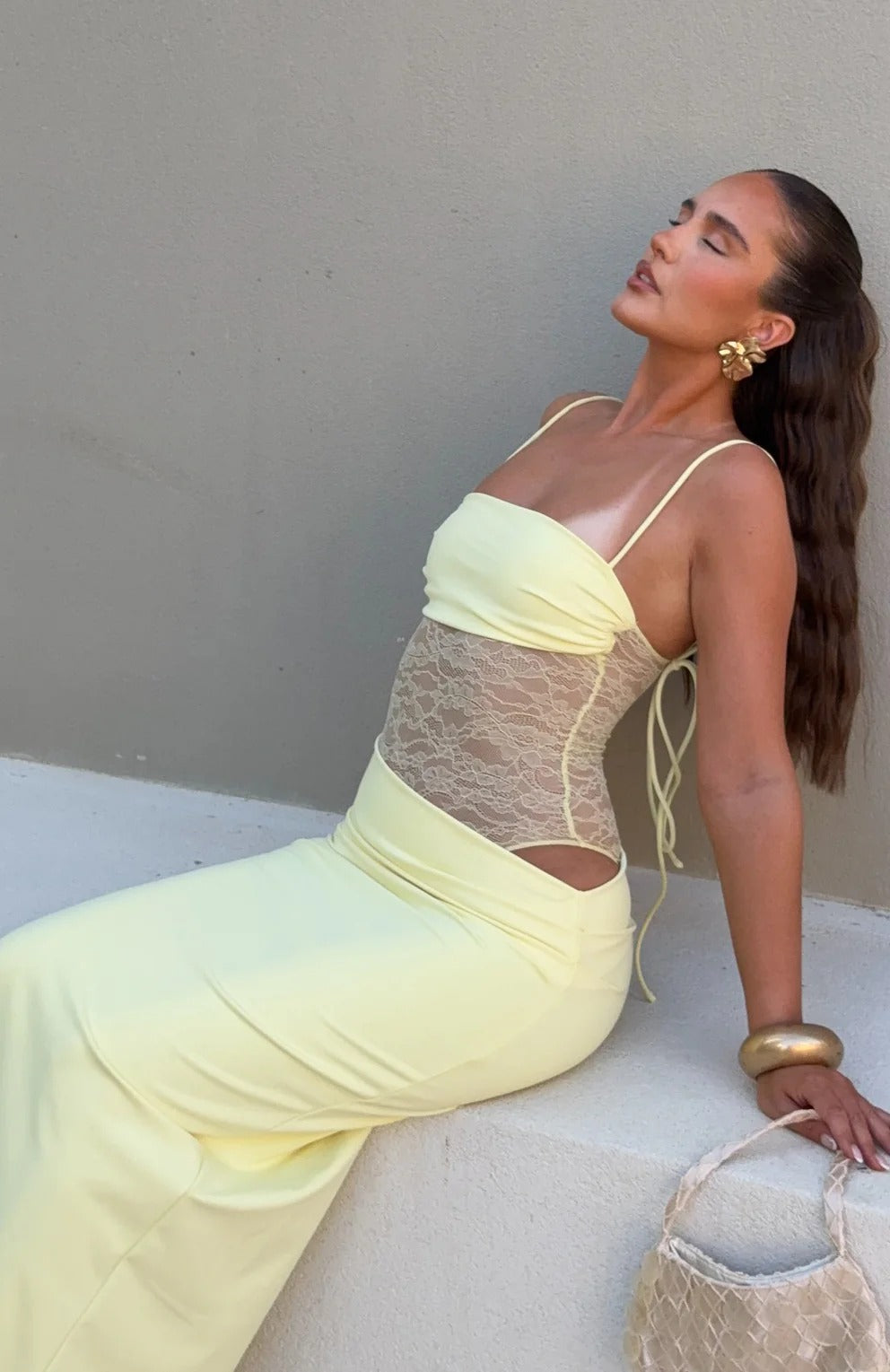 The Light Yellow Lace Dress — Sun-Kissed Softness with a Golden Glow