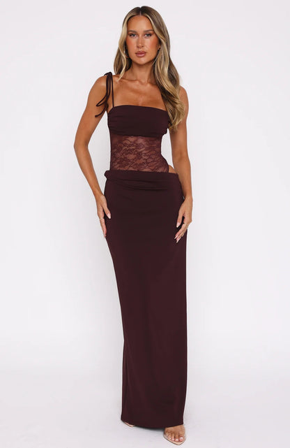 The Wine Red Lace Dress — A Bold Statement That Speaks in Passion and Power