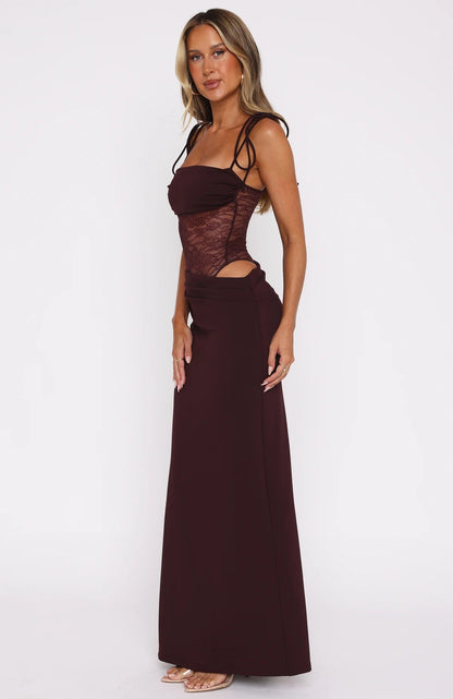 The Wine Red Lace Dress — A Bold Statement That Speaks in Passion and Power