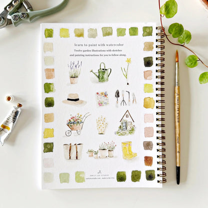 🎨 Garden Watercolor Workbook – Paint, Practice & Play