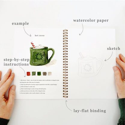 🎨 Christmas Watercolor Workbook – Paint, Practice & Play