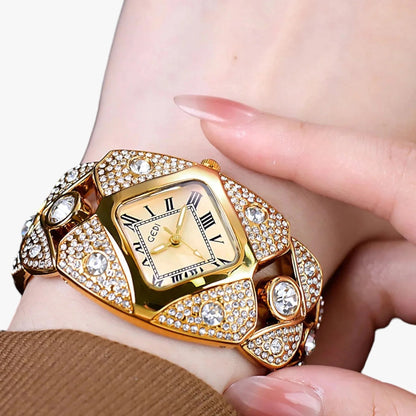 Luxury Full Diamond Bangle Bracelet Watch