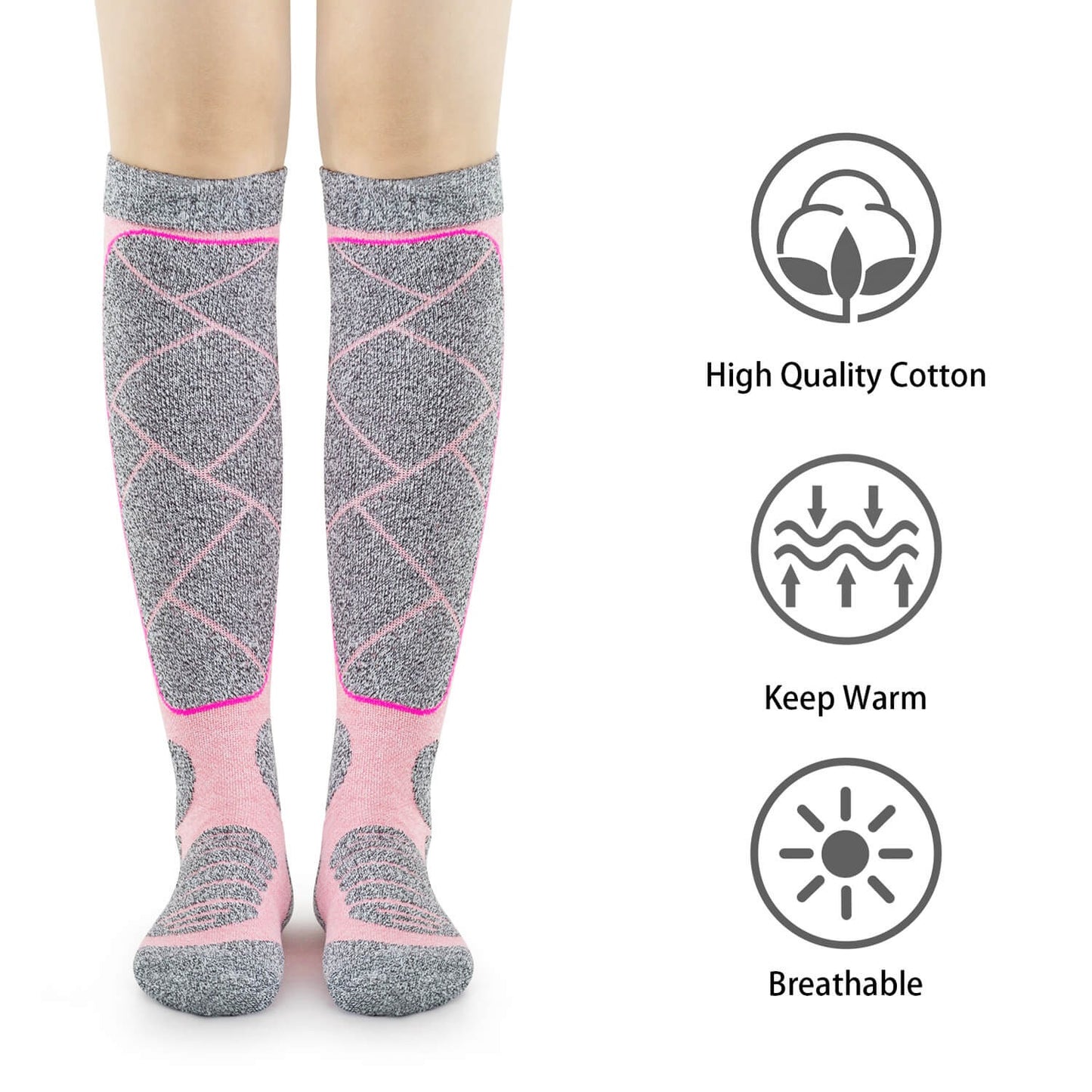 Rechargeable Electric Heated Socks with 2200mAh Power Bank – Winter Foot Warmers