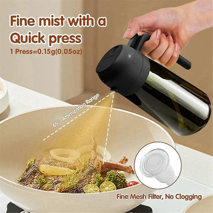 Kitchen 2-in-1 Oil Dispenser & Sprayer – Mess-Free Cooking Starts Here!