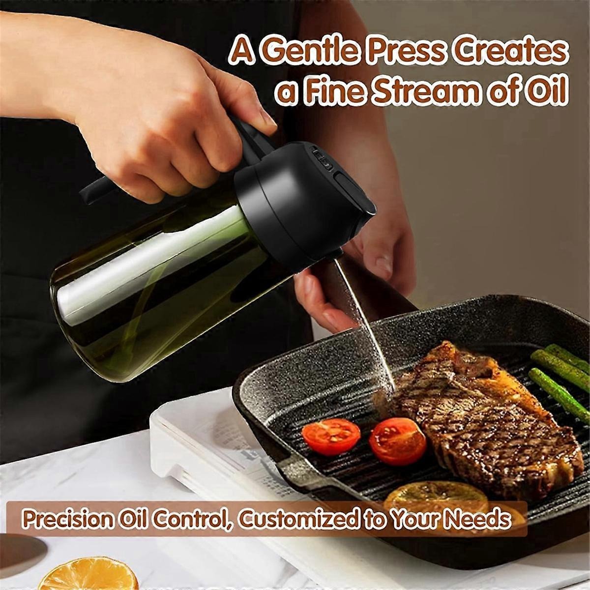 Kitchen 2-in-1 Oil Dispenser & Sprayer – Mess-Free Cooking Starts Here!