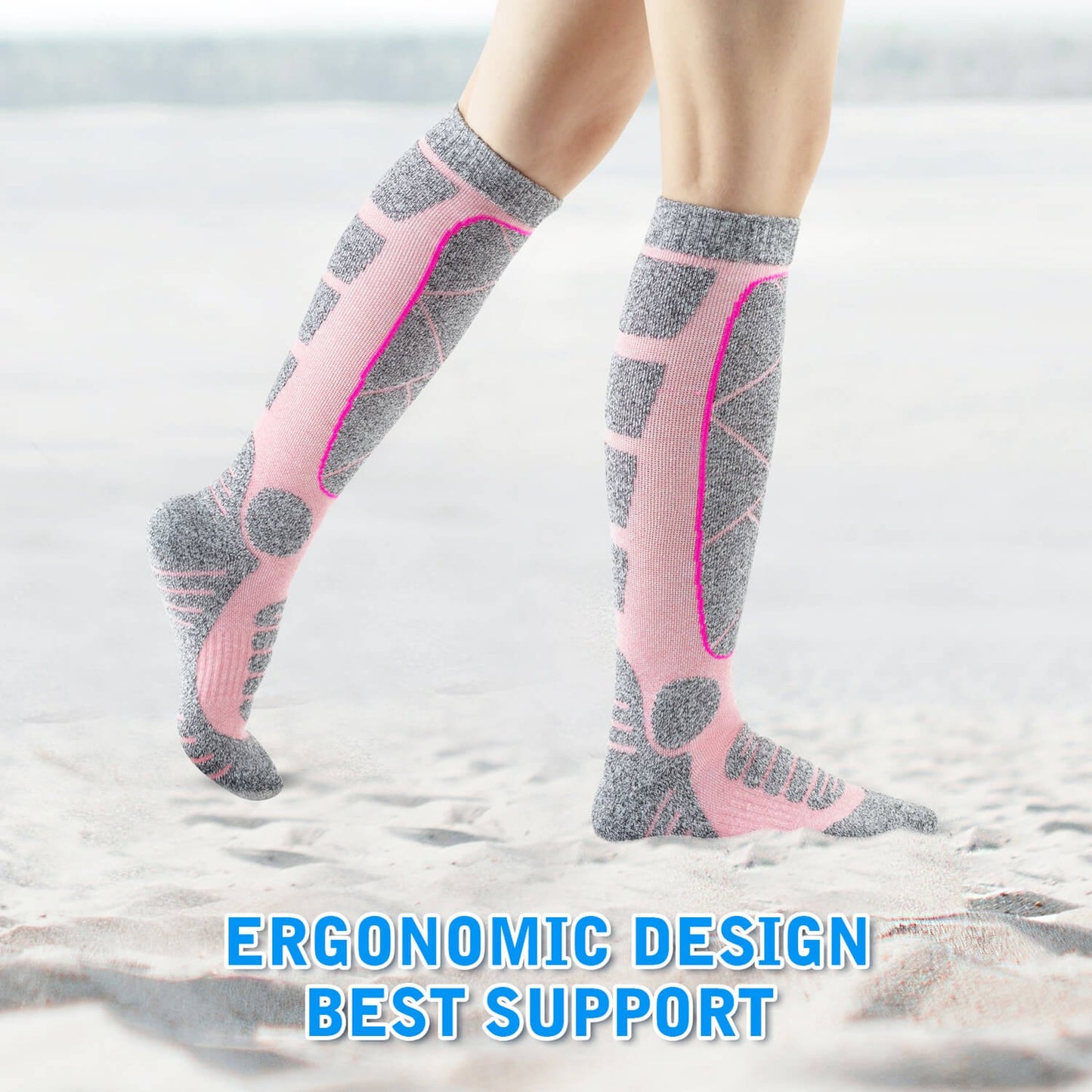 Rechargeable Electric Heated Socks with 2200mAh Power Bank – Winter Foot Warmers