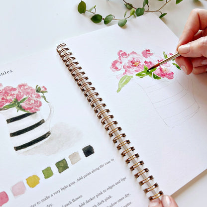 🎨 Bouquets Watercolor Workbook – Paint, Practice & Play
