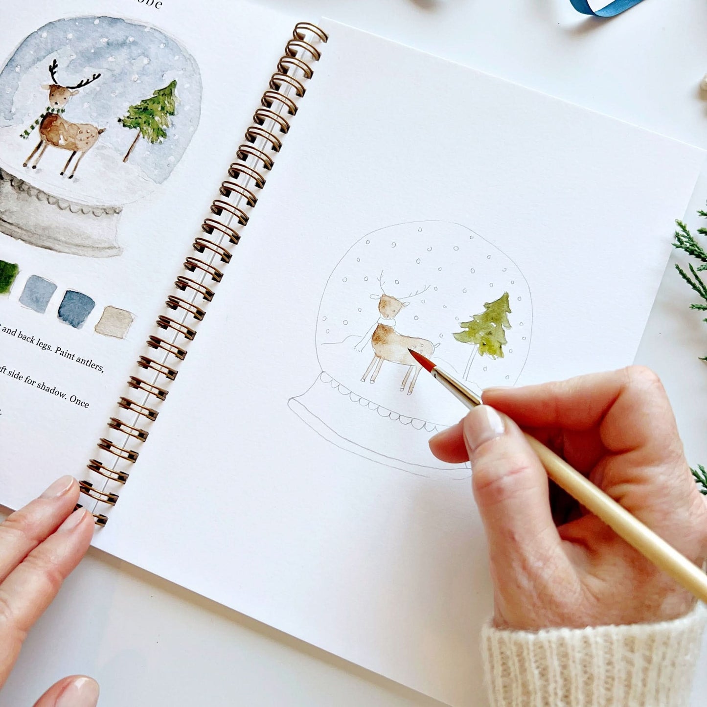 🎨 Winter Watercolor Workbook – Paint, Practice & Play