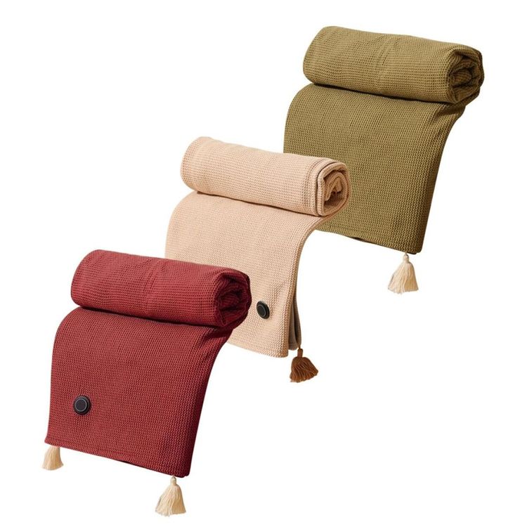 Portable Soft Zipper Electric Heated Blanket Shawl