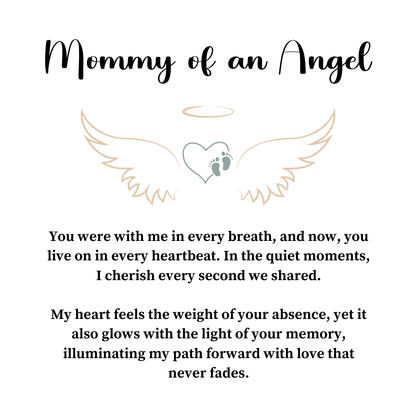 Mother of An Angel Footprint Wings Ring