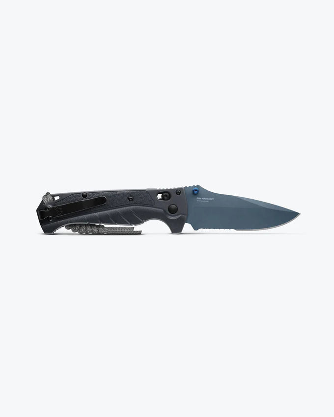 ADI 18060 Outdoor Tool, Drop-Point Blade with Depth Blue Grivory Handle