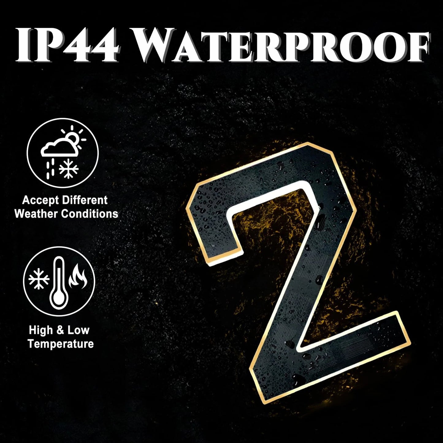 9 Inch Solar Lighted House Numbers for Outside