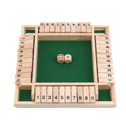 SHUT THE BOX-WOODEN DICE BOARD GAME