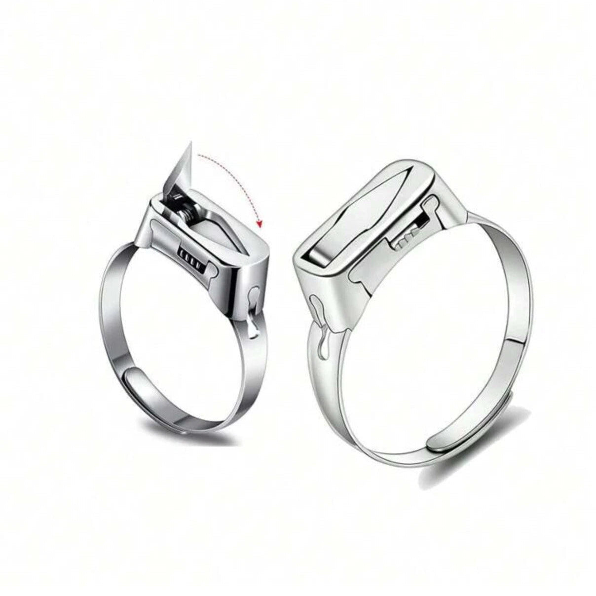 Stylish Stainless Steel Self Defense Ring