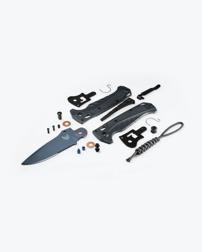 ADI 18060 Outdoor Tool, Drop-Point Blade with Depth Blue Grivory Handle